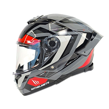 CASCO INTEGRAL MT THUNDER 4 SV LABYRINTH A5 GRIS BRILLANTE+NEGRO+ROJO